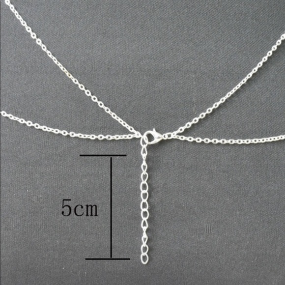 Silver rhinestone body chain NWT - Picture 5 of 8